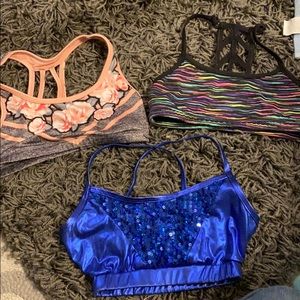 Lot of EUC Dancewear tops- size XS/ justice 28